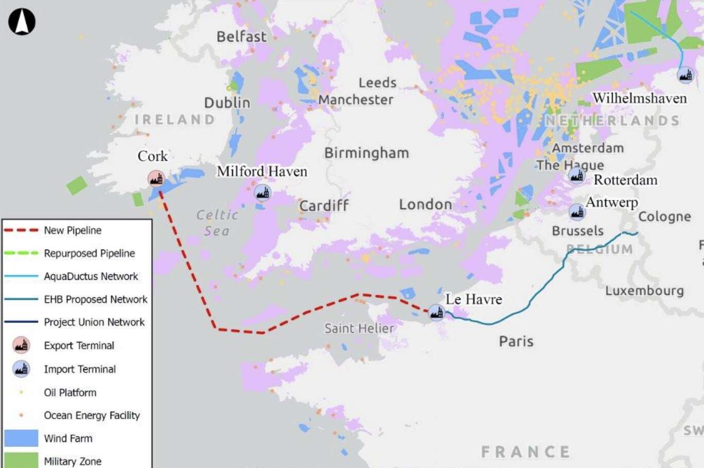 New gas pipeline between Ireland and France could spawn multibillion-euro industry