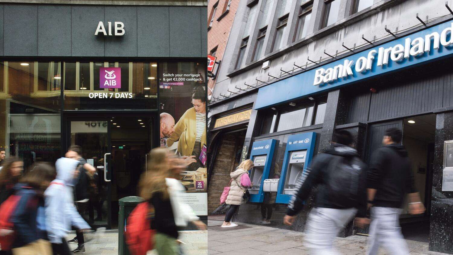 AIB and Bank of Ireland watch market caps fall €1bn in a week amid rate