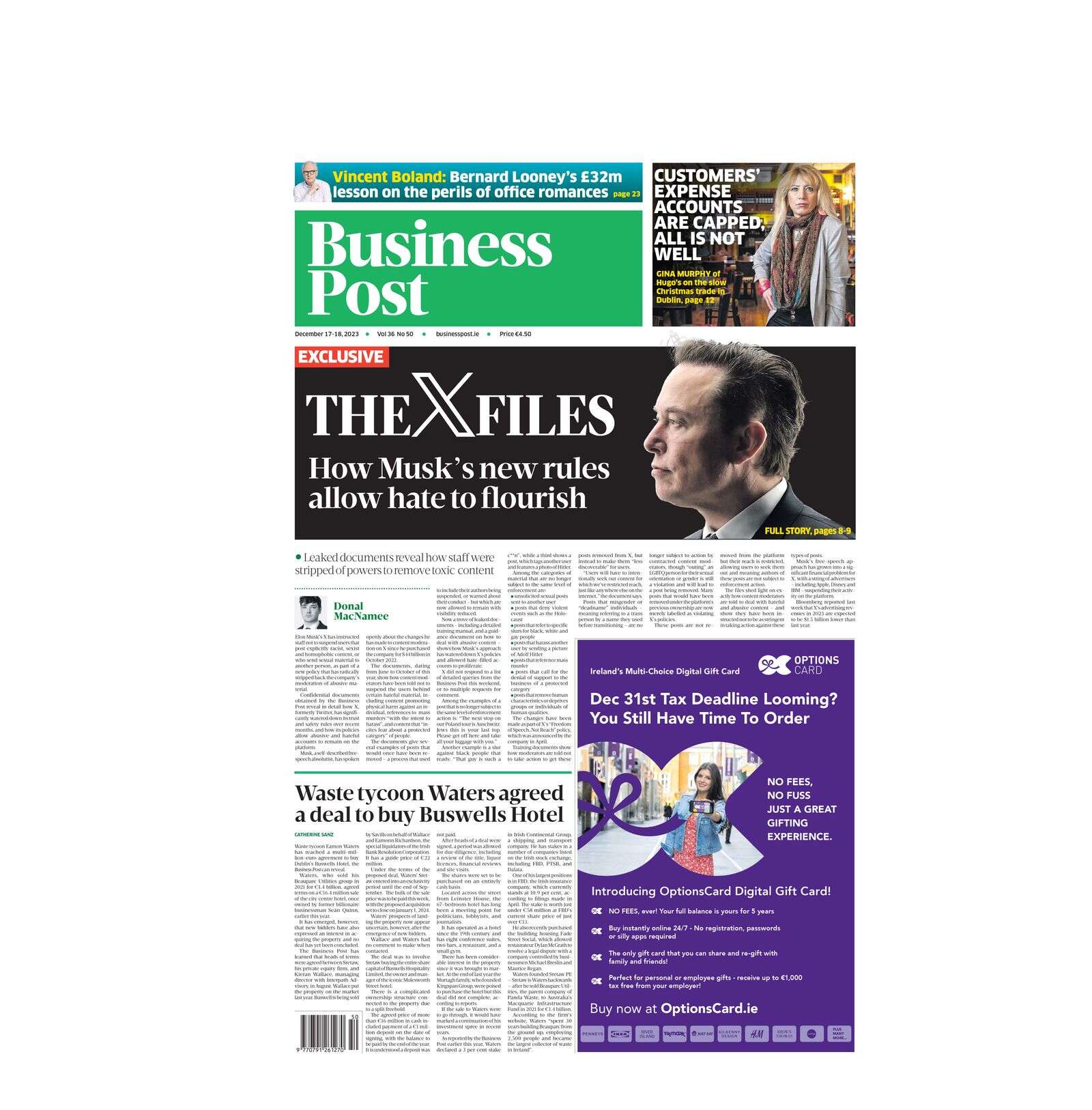 This week: How Musk rewrote the rules of X; Eamon Waters agreed deal